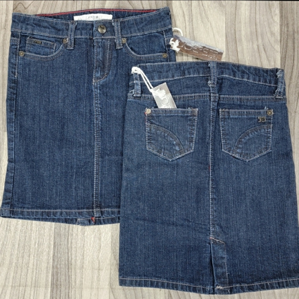 Joe's  Jeans Dark Denim Midi Skirt